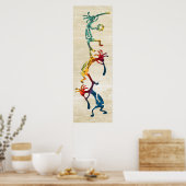 KOPELLI muzikant acrobaat + uw ideeën Poster (Keuken)