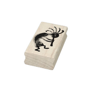 KOPELLI muzikant links + jouw ideeën Rubberstempel
