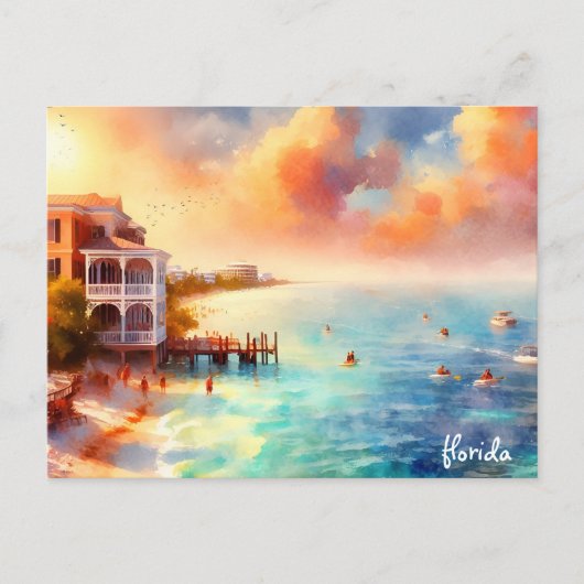 kopen beach Travel  keys florida briefkaarten (Voorkant)