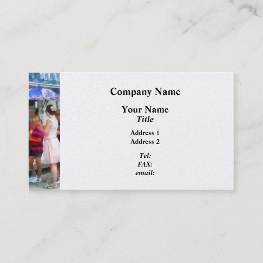 Kopen ijskap op de beurs visitekaartje (Voorkant)