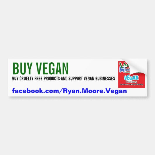 KOPEN VEGAN 2 BUMPERSTICKER (Voorkant)