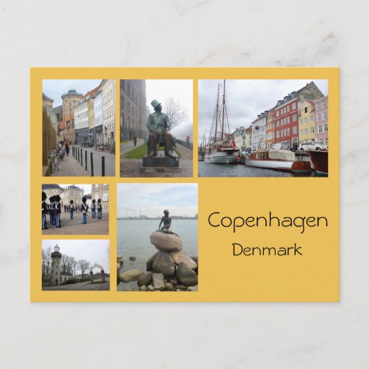 Kopenhagen Collage 2 Briefkaart (Voorkant)