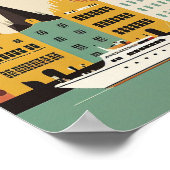 Kopenhagen Danmark Minimalistisch  KunstPoster Poster (Hoek)