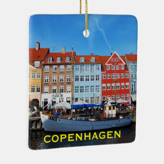 Kopenhagen Denamrk Square kerstversiering Keramisch Ornament (Rechts)