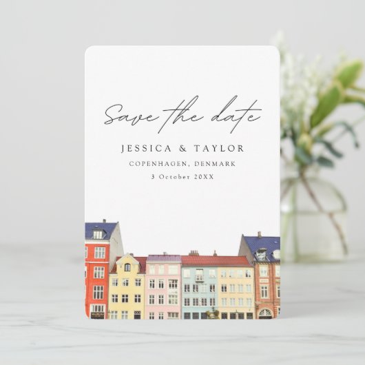 Kopenhagen Denemarken Aangepaste foto Opslaan Datu Kaart (Staand voorkant)
