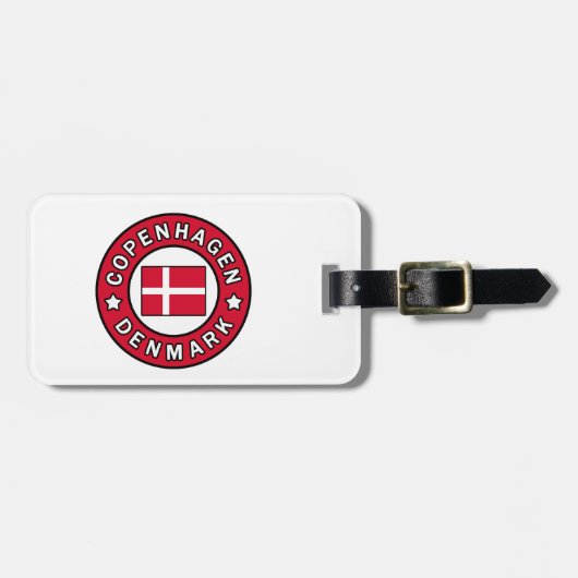Kopenhagen Denemarken Bagagelabel (Voorkant horizontaal)