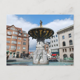 Kopenhagen Denemarken, Caritas Well Fountain Briefkaart