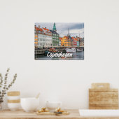 Kopenhagen, Denemarken - Charmant Scandinavisch Poster (Keuken)