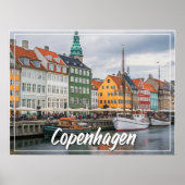Kopenhagen, Denemarken - Charmant Scandinavisch Poster (Voorkant)