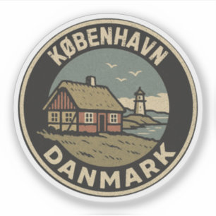 Kopenhagen, Denemarken Danmark Sticker