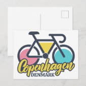 Kopenhagen Denemarken Fietsen Briefkaart (Voorkant / Achterkant)