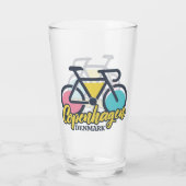 Kopenhagen Denemarken Fietsen Glas (Achterkant)