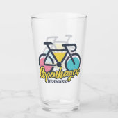 Kopenhagen Denemarken Fietsen Glas (Voorkant)