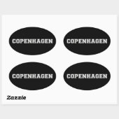 Kopenhagen Denemarken Ovale Sticker (Vel)