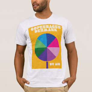Kopenhagen, Denemarken, poster van het klassieke r T-shirt