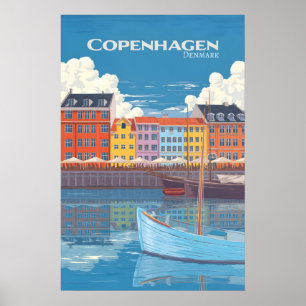 Kopenhagen Denemarken Reisposter Poster