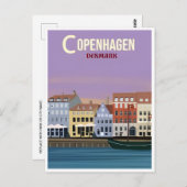 Kopenhagen Denemarken Reizen  stad Europa Briefkaart (Voorkant / Achterkant)