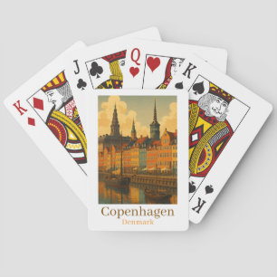 Kopenhagen Denemarken Retro Reizen Pokerkaarten