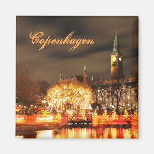 Kopenhagen, Denemarken 's nachts Magneet