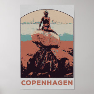 Kopenhagen Denemarken, The Little Mermaid standpos Poster