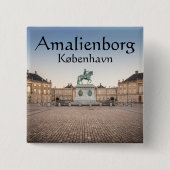 Kopenhagen Denemarken Vierkante Button 5,1 Cm (Voorkant)