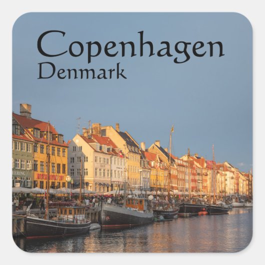Kopenhagen Denemarken Vierkante Sticker (Voorkant)