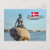 Kopenhagen Denemarken Zeemeermin Briefkaart (Voorkant)