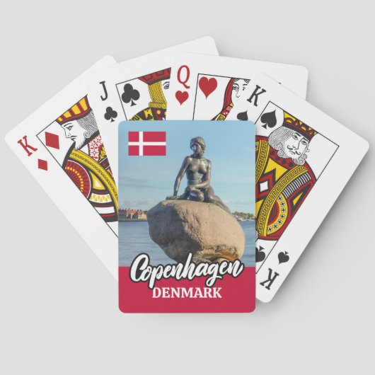 Kopenhagen Denemarken Zeemeermin Pokerkaarten (Achterkant)
