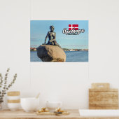 Kopenhagen Denemarken Zeemeermin Poster (Keuken)