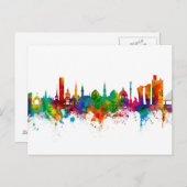 Kopenhagen Denmark Skyline Briefkaart (Voorkant / Achterkant)