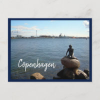 Kopenhagen Harbour en The Little Mermaid met tekst