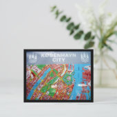 kopenhagen - kaart (Staand voorkant)