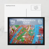 kopenhagen - kaart (Voorkant / Achterkant)