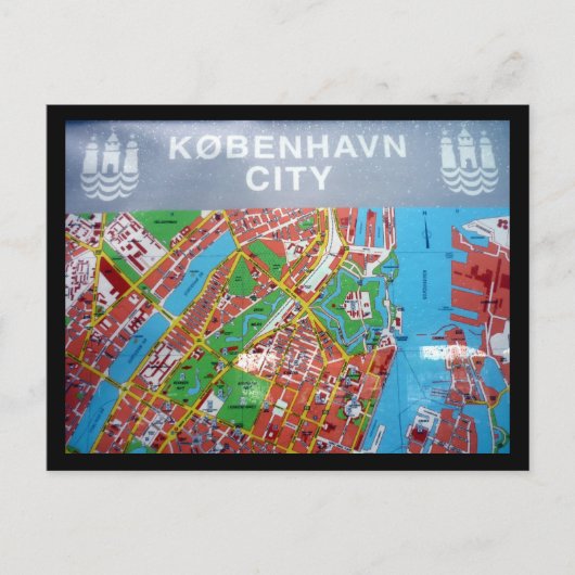 kopenhagen - kaart (Voorkant)