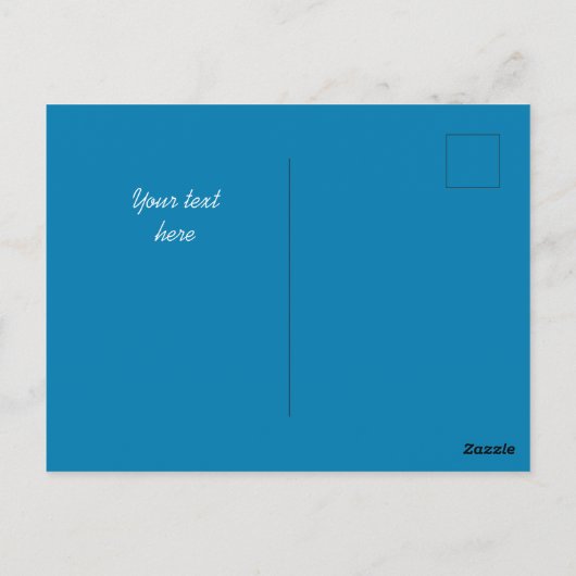 Kopenhagen Kleine Zeemeermin Tekening blauw Briefkaart (Achterkant)