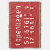 Kopenhagen Latitude Lengtegraad Deken (Voorkant Verticaal)
