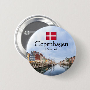 Kopenhagen Nyhavn Ronde Button 5,7 Cm