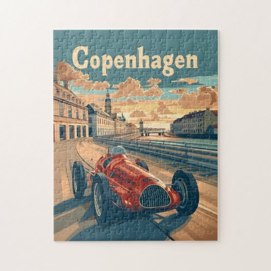 Kopenhagen Racing Car Legpuzzel (Verticaal)