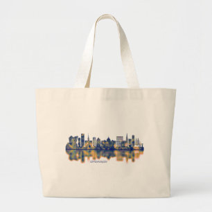 Kopenhagen Skyline Grote Tote Bag