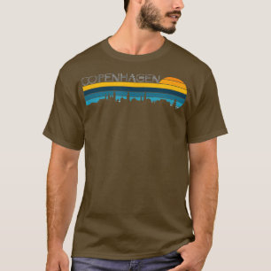 Kopenhagen SkylineVintage Retro Sunset Kopenhagen T-shirt