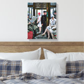 Kopenhagen Tram, beroemd schilderij, Canvas Afdruk (Insitu (Slaapkamer))