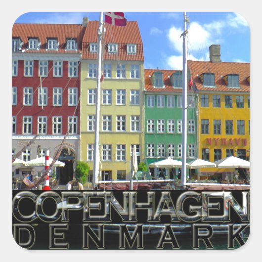 Kopenhagen Vierkante Sticker (Voorkant)