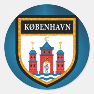 Kopenhagen-vlag Ronde Sticker