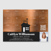 Koper 2026 Kalender Realtor Foto QR Code Magnet (Voorkant)
