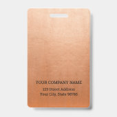 Koper aangepaste bedrijfsnaam Logo Basic Employee  Badge (Achterkant)