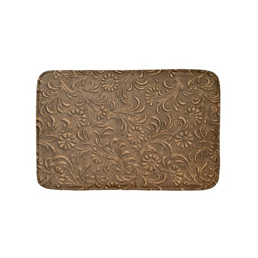 Koper Bloemen: In reliëf gemaakte paneelkunst. Badmat (Voorkant)