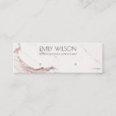 KOPER BLUSH PINK MARBLE STUD EARRING DISPLAY LOGO MINI VISITEKAARTJE (Voorkant)
