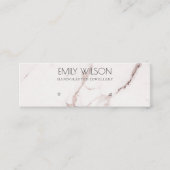 KOPER BLUSH PINK MARBLE STUD EARRING DISPLAY LOGO MINI VISITEKAARTJE (Voorkant)