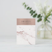 KOPER BLUSH PINK MARBLE TEXTURE EARRING DISPLAY VISITEKAARTJE (Staand voorkant)