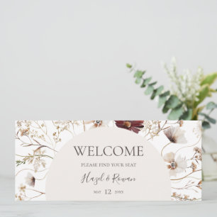 Koper Burgundy Wildflower Seating Chart Header